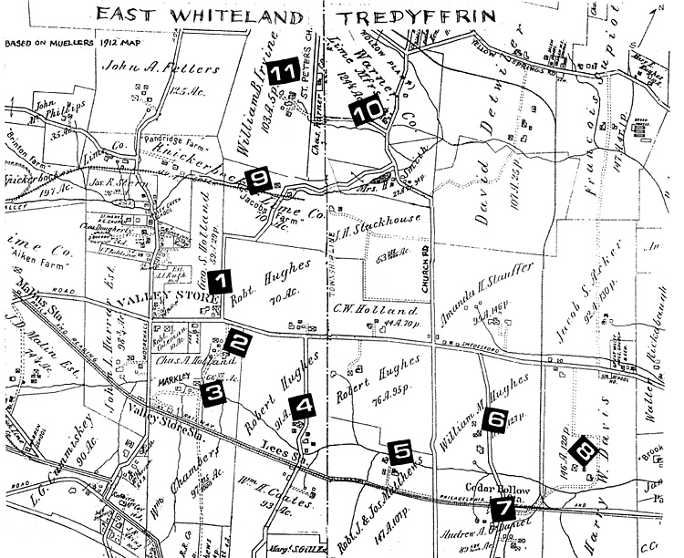East Whiteland & Tredyffrin Map